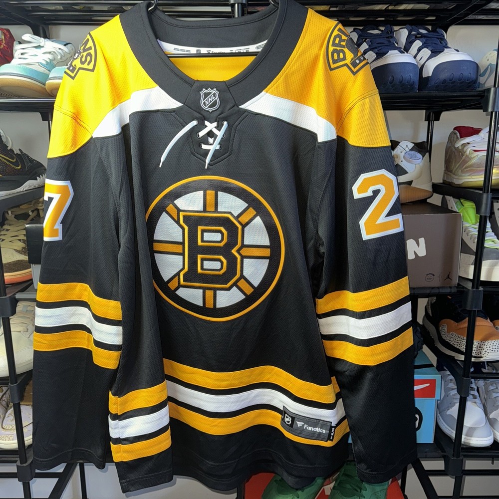 BOS Bruins Hampus Lindholm Fanatics Branded Black Home Breakaway NHL Jersey S XL