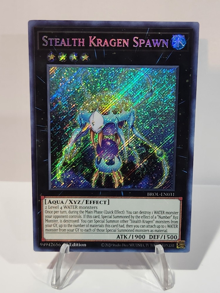 YuGiOh Stealth Kragen Spawn BROL-EN031 Secret Rare 1st Edition Near Mint