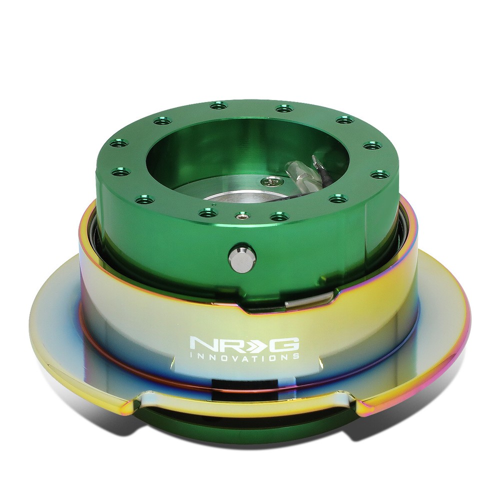 NRG Gen 2.5 Green Neo Chrome Quick Release Steering Wheel Adapter