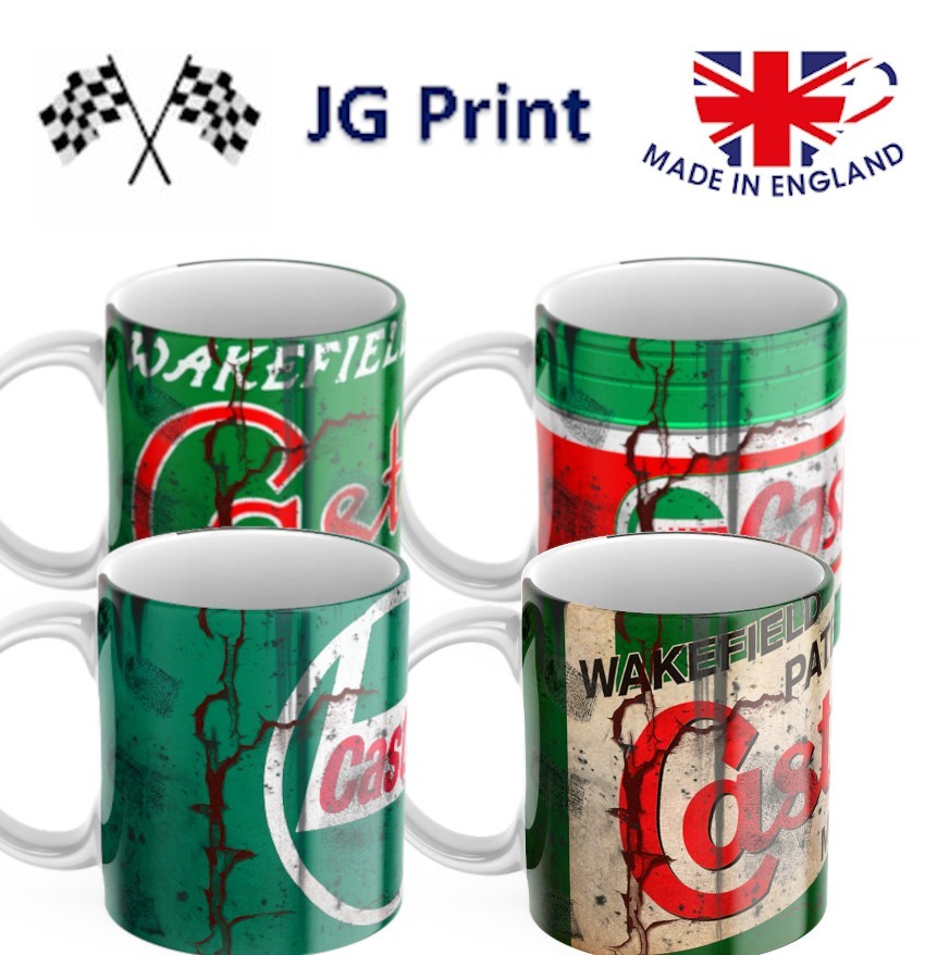 Oil Can 4 pack inspired 110z Mug Gift - Motorsport Castrol gift garage man cave