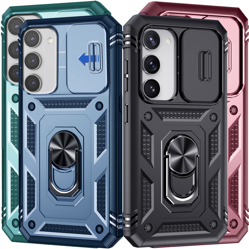 Durable Ring Camera Lens Slide Case for Samsung Galaxy S23 Ultra/Plus/FE 5G Protection