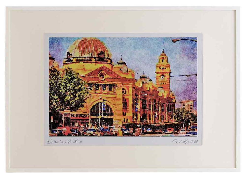 805041 Flinders Street Railway Station Melbourne Australia A3 Picture Frame Wat