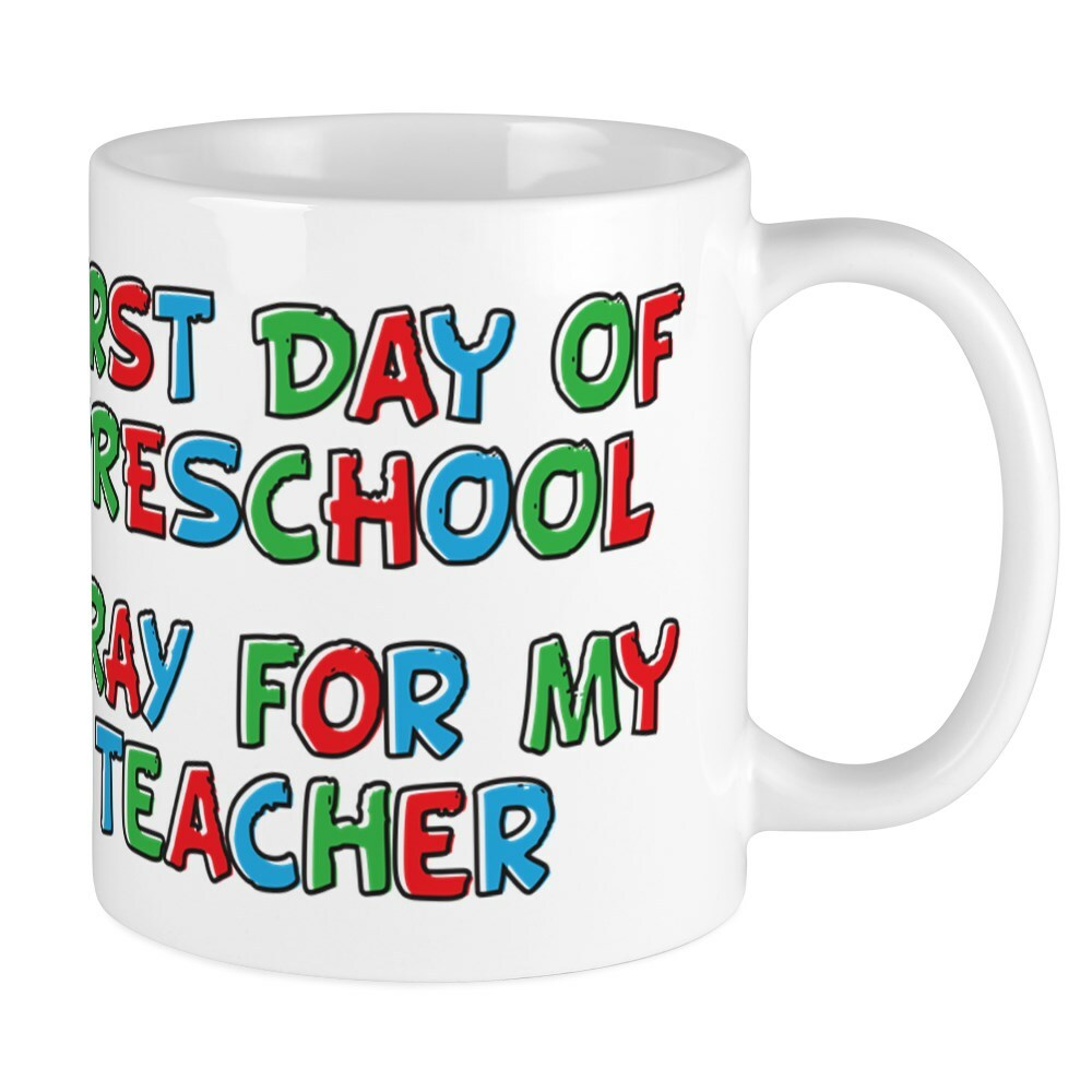 CafePress Pray For My Preschool Teacher Mug 11 oz Ceramic Mug (1816102510)