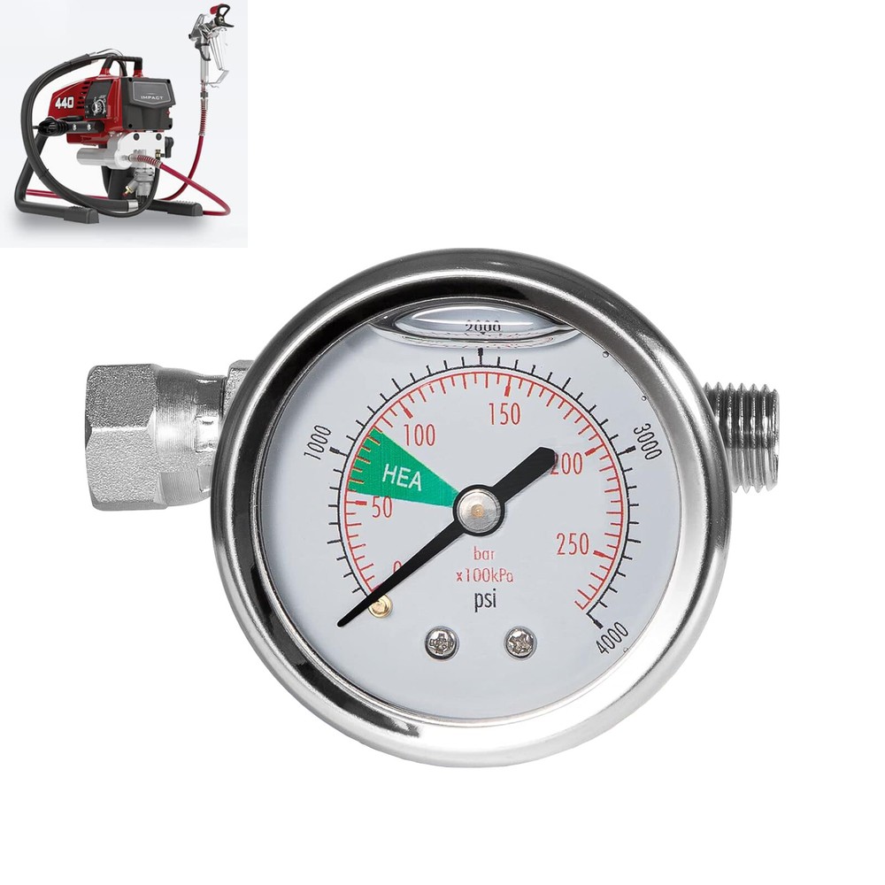HEA 0580495 Pressure Gauge Assembly for Titan Wagner Airless Sprayer Parts
