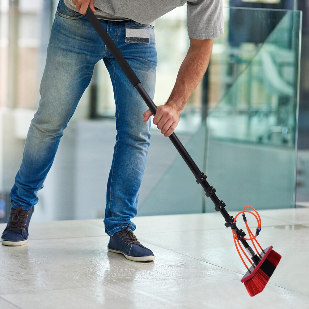 20ft Water Fed Pole Cleaning Brush Tool For Window+ Solar Panel Clean Washing