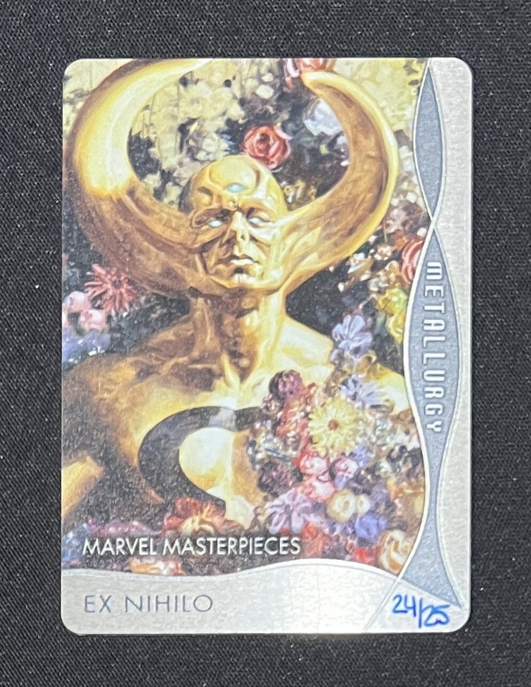 2020 Marvel Masterpieces #51 EX NIHILO Metallurgy Metal Parallel Comic Card /25