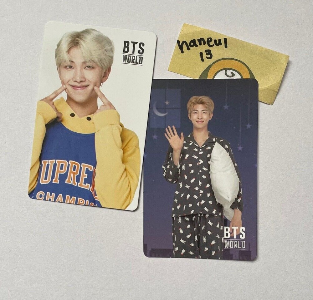 BTS WORLD OST RM Official Game Coupon Double Sided Photocard pajamas photo card-image