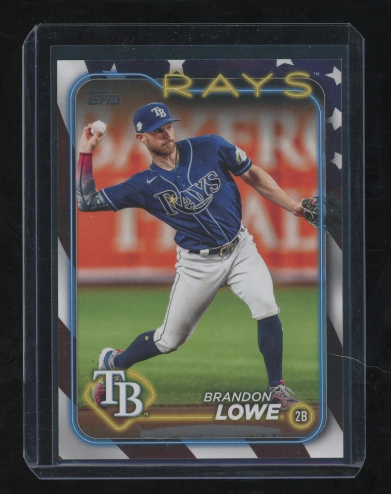 2024 Topps Series 2 #430 Brandon Lowe Independence Day Parallel 48/76