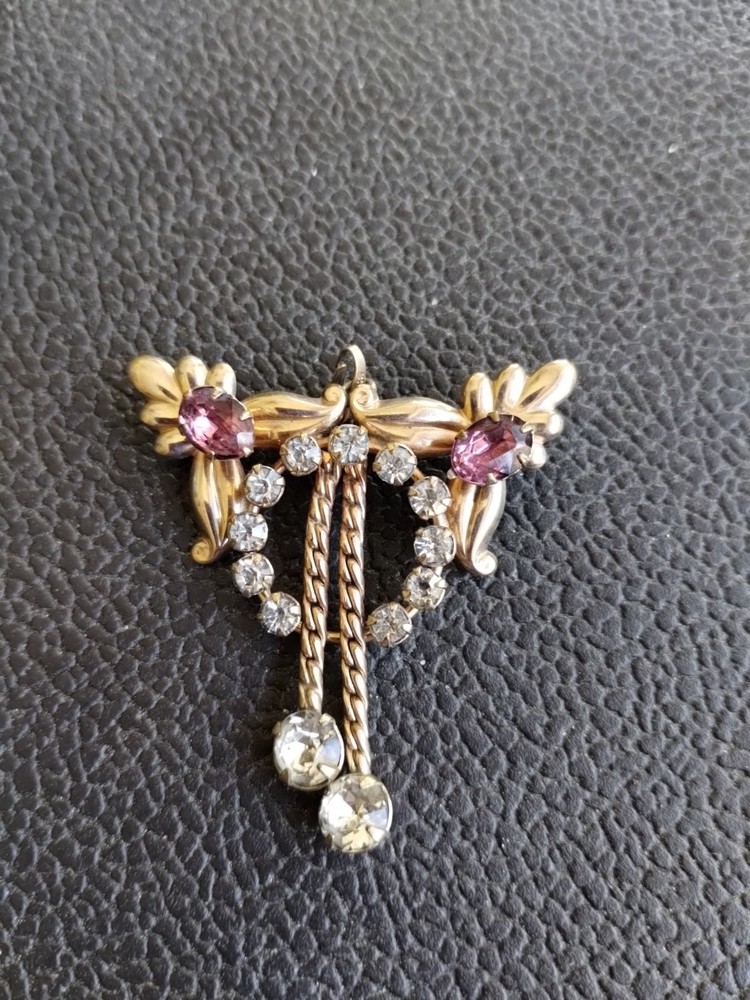 Vintage Decurtis 1/20 12K Gold Filled Art Deco Brooch 7.5 grams