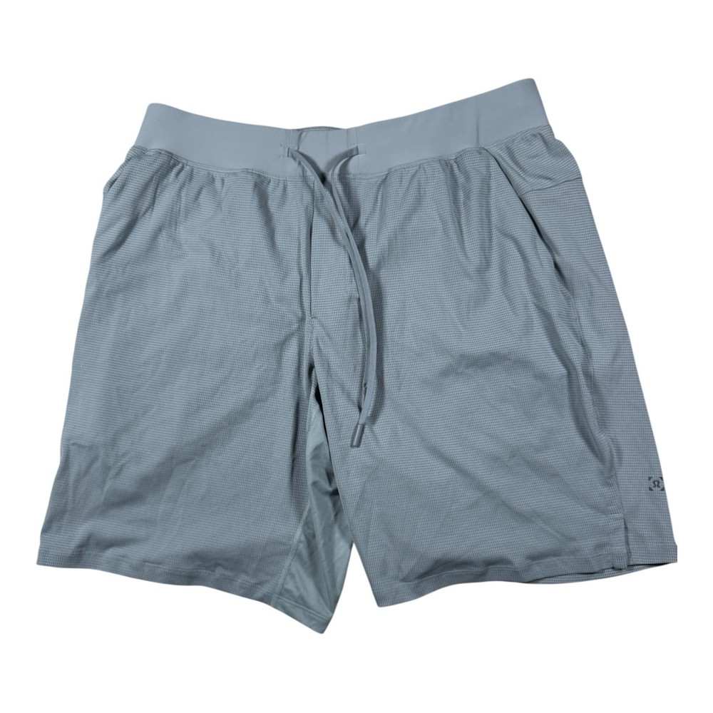 Lululemon T.H.E. Short 9 Inch Mesh Liner Mens XL Training Shorts Blue Cast