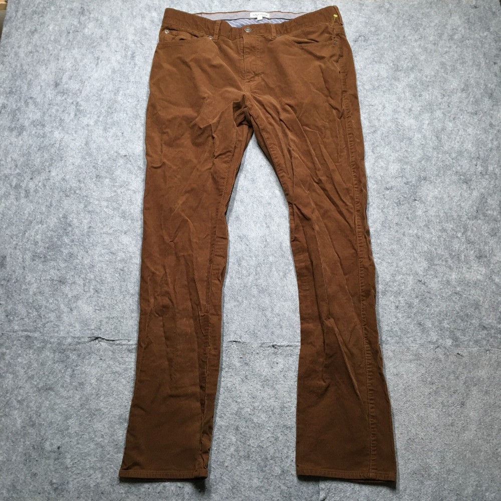 Peter Millar Superior Soft Corduroy Mens 35x32 Brown Gum Sole Preppy 5 Pocket