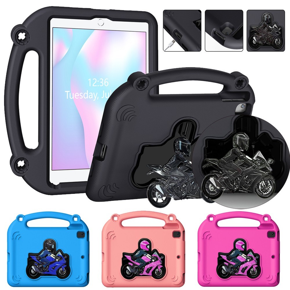 Kids Case W/Motorcycle Stand Cover for iPad A16 11th 10th 9th 8th 7th 6/ 5th Gen