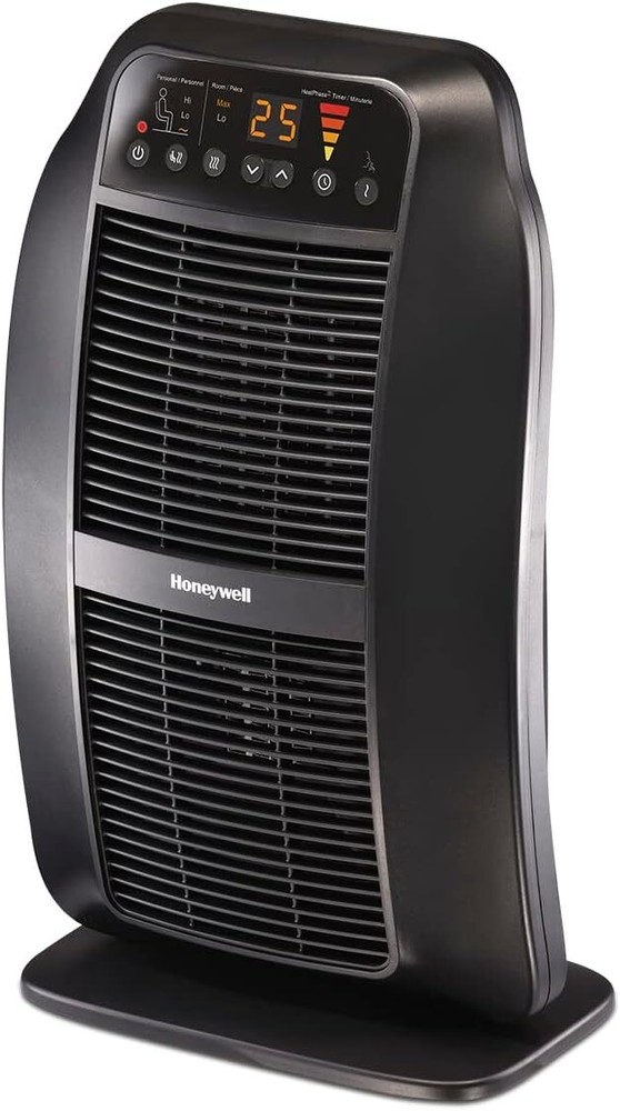 Honeywell HeatGenius Black Ceramic Space Heater with Multiple Settings for Easy Use