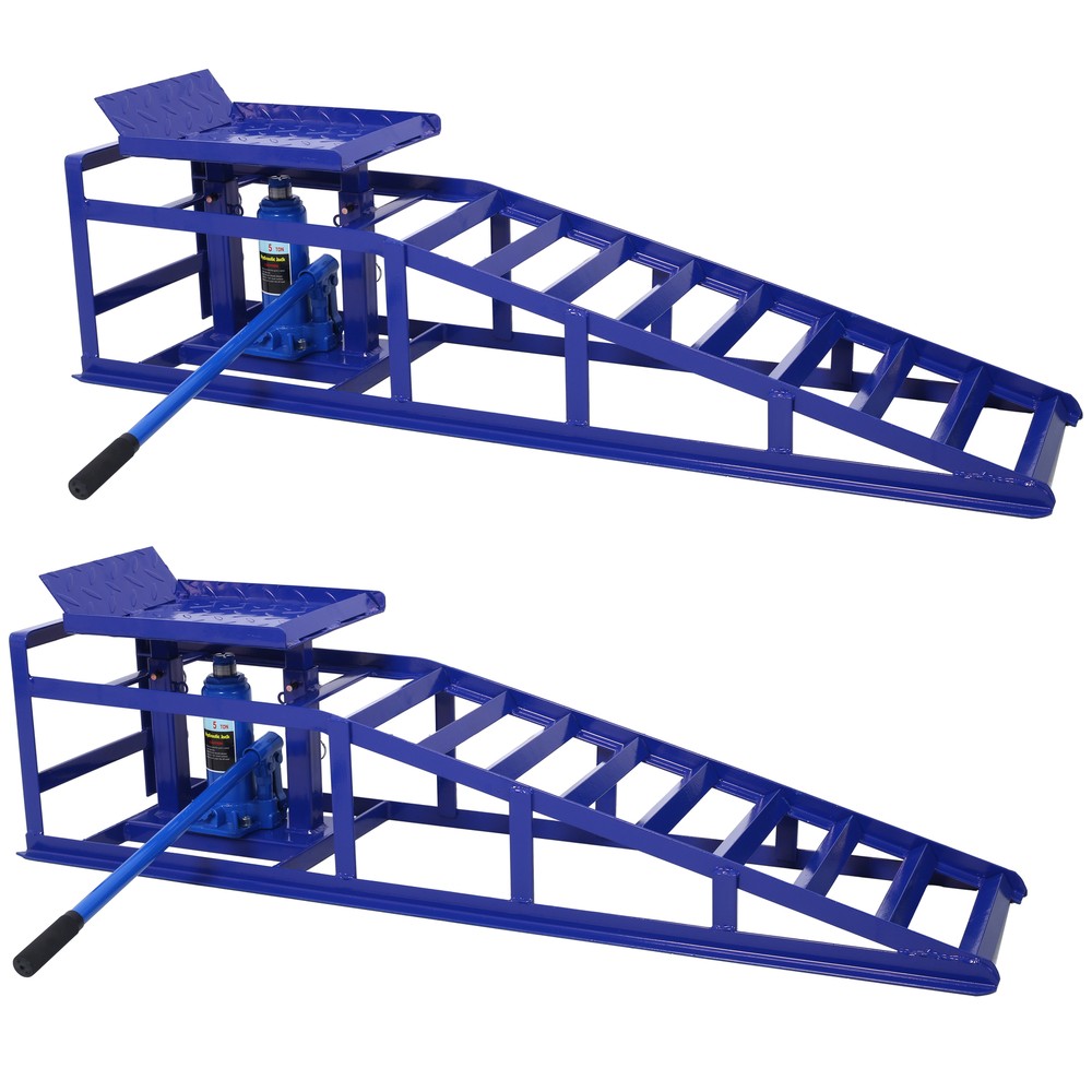 NEW-Auto Car Truck Service Ramps Lifts,Garage Car Lift Hydraulic Ramps Blac