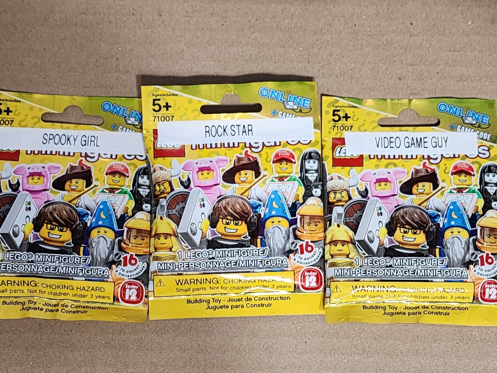 LEGO Minifigures Series 12 Spooky Girl Rock Star Video Game Guy Opened