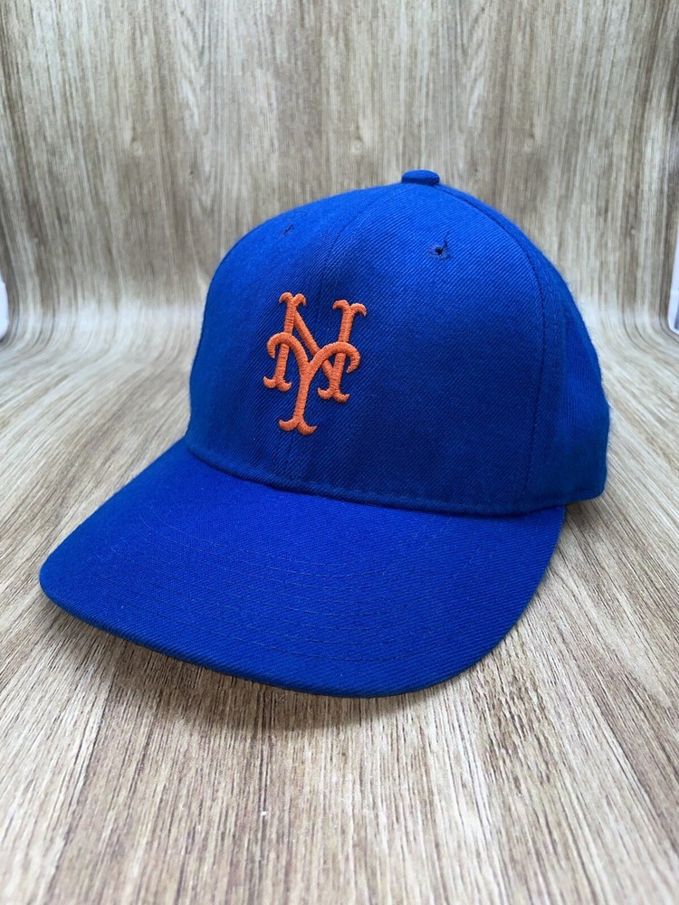 Vintage 80s New York Mets New Era Fitted Hat Wool Diamond Collection Sz 7 Used