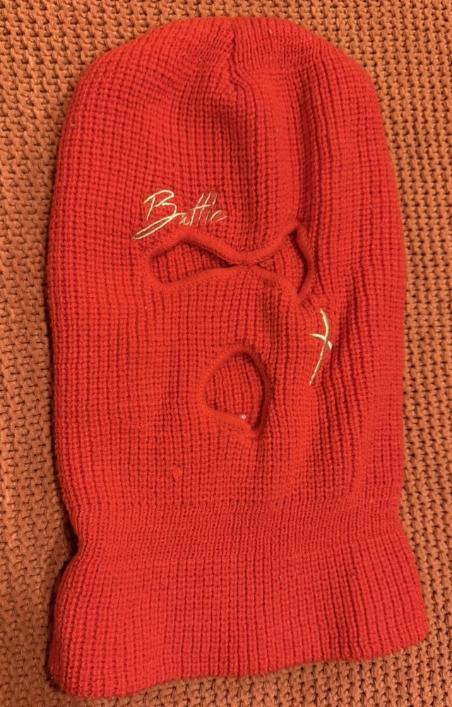 Red Battle Knit Balaclava Full Face Ski Mask for Winter Snow and Cold Protection