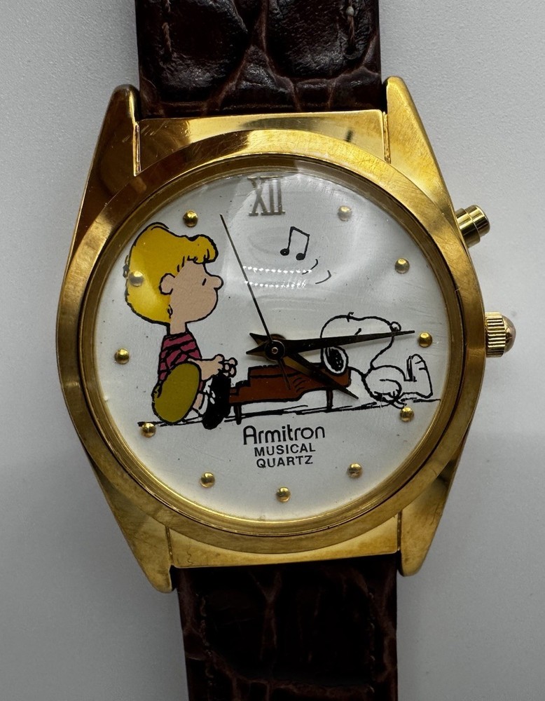 Vintage Armitron Snoopy Musical Quartz Watch 1994 – Peanuts Schroeder