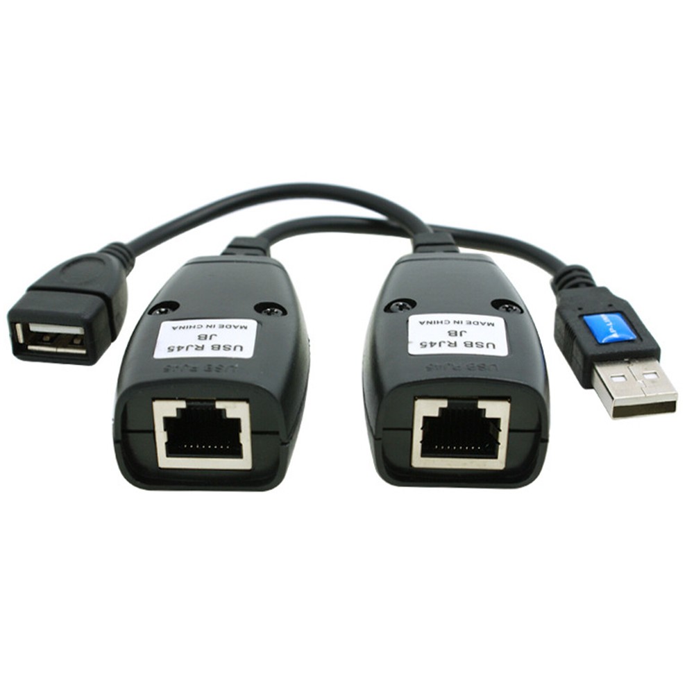 USB Ethernet Extender Adapter Cat5e Cat6 LAN Cable Over Repeater