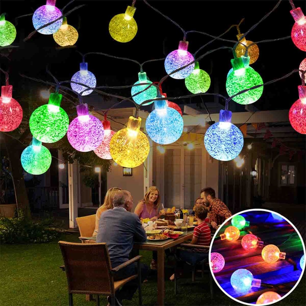 23Ft 50 LED Outdoor Solar Powered String Lights for Patio Yard Porch Party Decor