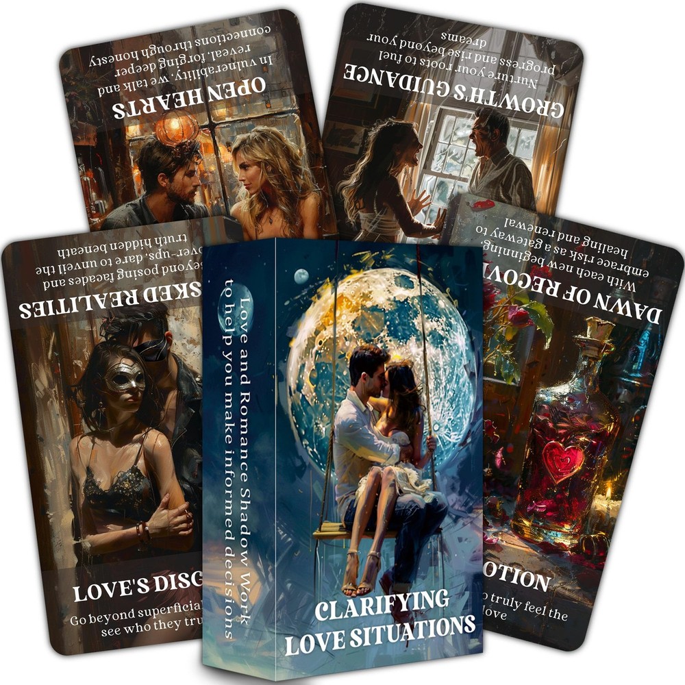 Clarifying Love Situations Oracle Cards, Shadow Work Deck for Twin Flames, So...