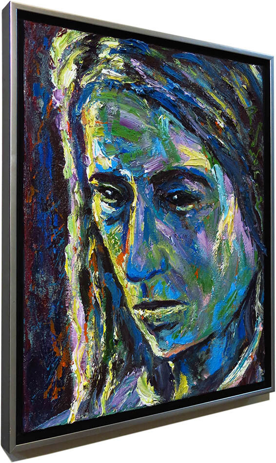 FRAMED PORTRAIT OIL█PAINTING█EXPRESSIONIST█ART█SIGNED OUTSIDER ORIGINAL POP DECO