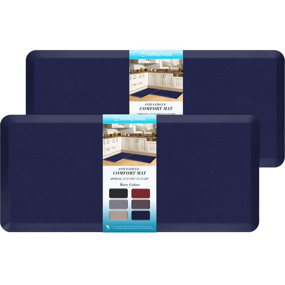 2 PCS Kitchen Mat Cushioned Anti-Fatigue Floor Mat, Heavy Duty Ergonomic Comf...