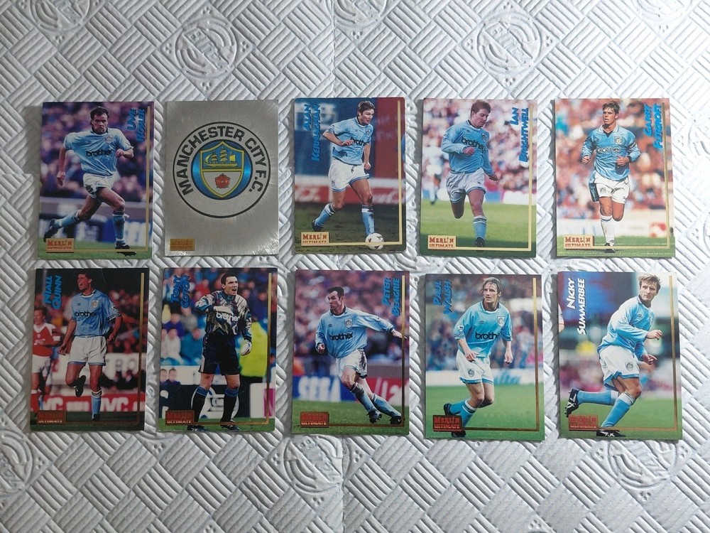 Merlin 1995 Vintage Football Cards Premier league Manchester City