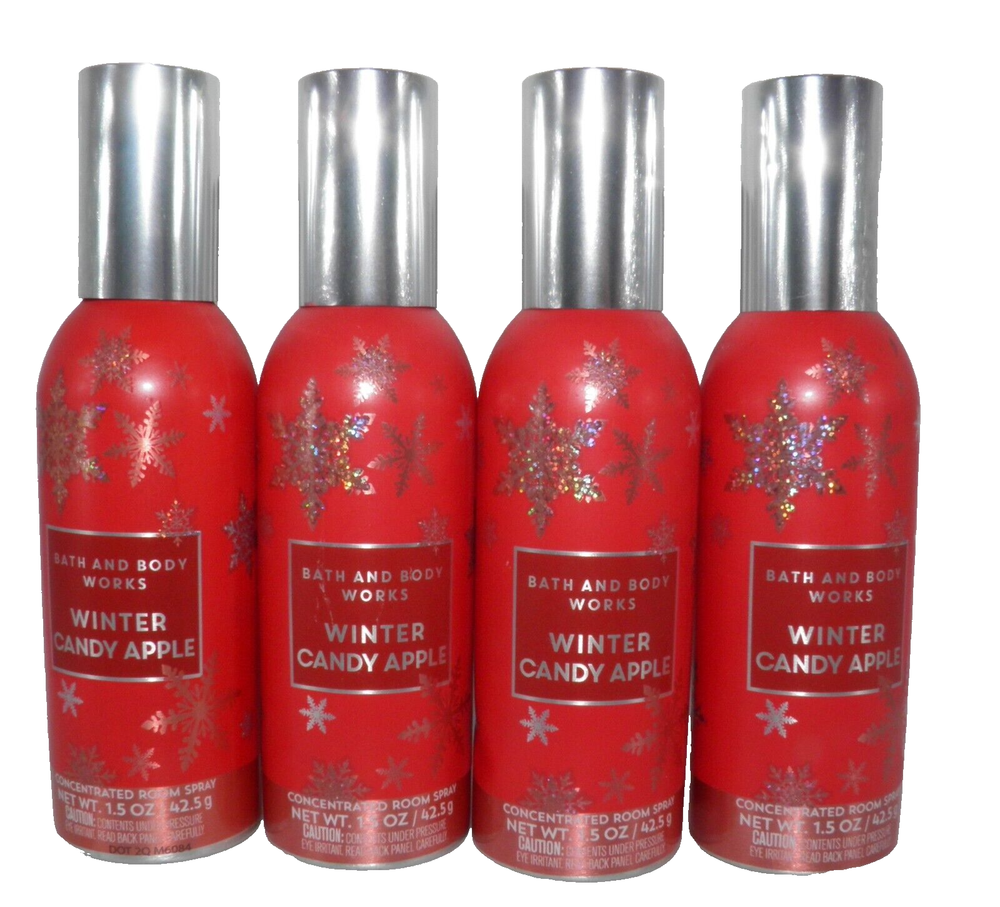 BATH & BODY WORKS Winter Candy Apple Room Spray 4-Pack Concentrated