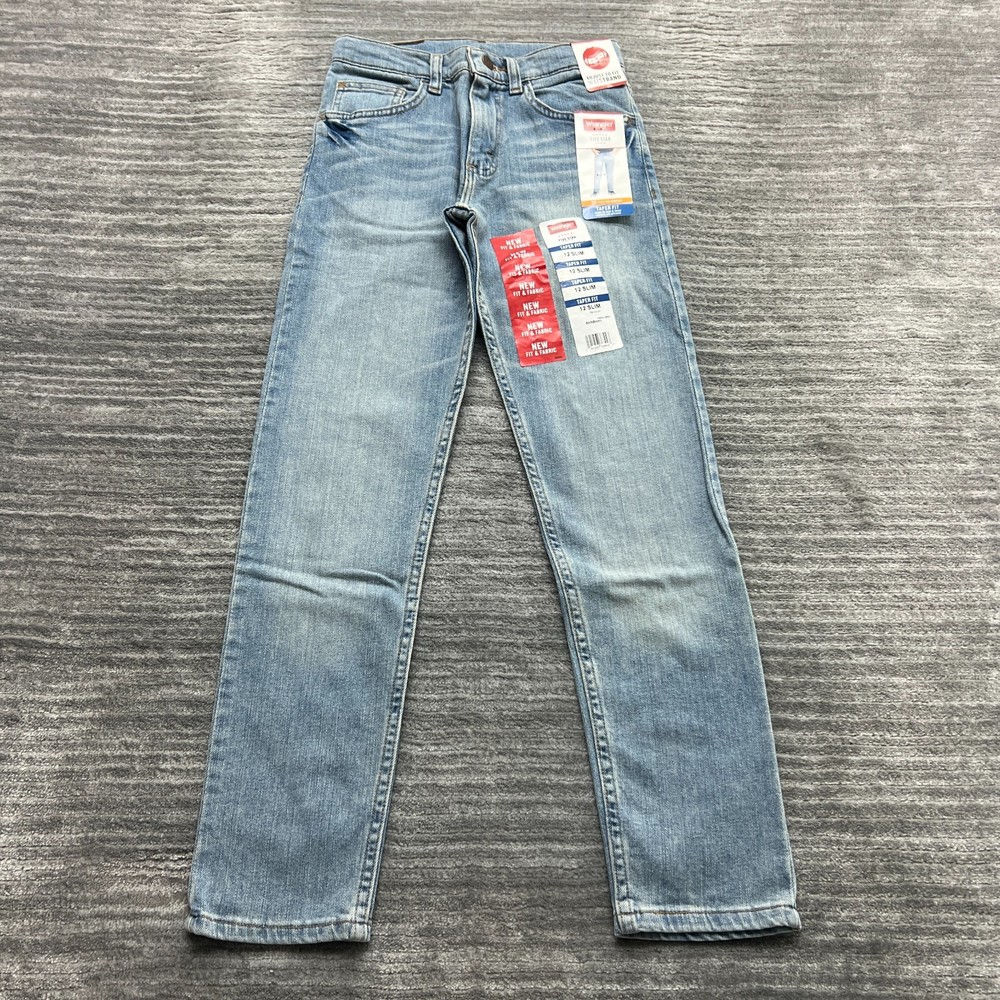 Wrangler Jeans Jeans Size 12 Slim Boys Youth Taper Fit Blue Denim NWT