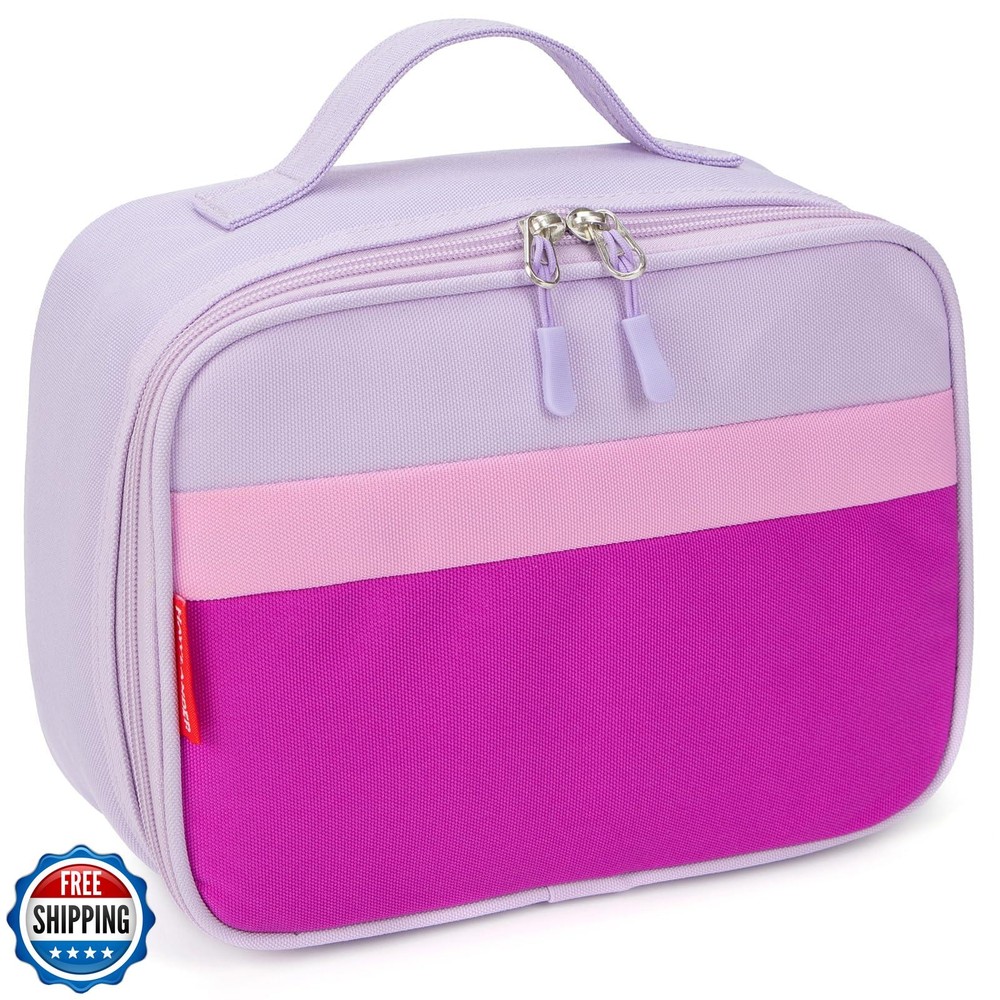 HawLander Insulated Kids Lunch Box with Side Bottle Pocket for Boys and Girls