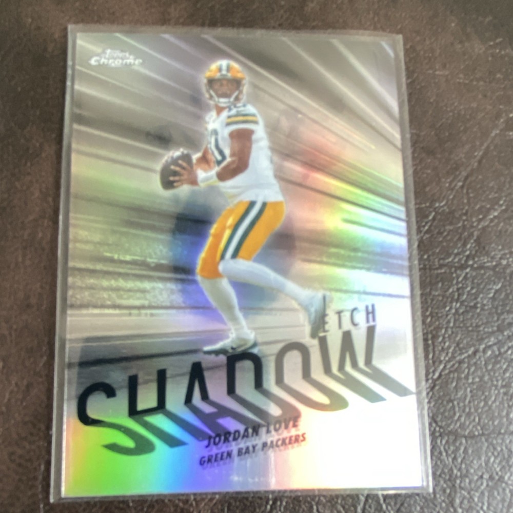 Topps 2025 Chrome Shadow Etch Jordan Love SSP Case Hit! SE-10 Football Card