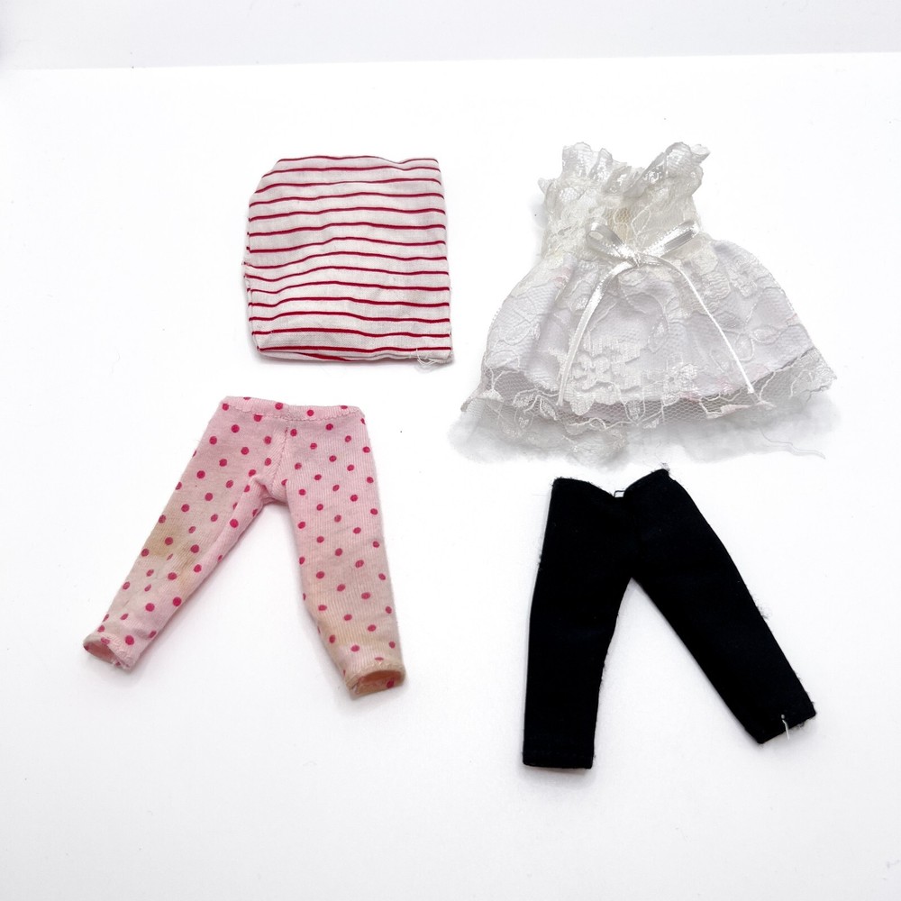 Pink Black Pants White Top Dress Pillow Lot Fits Barbie's Sister Chelsea Dolls