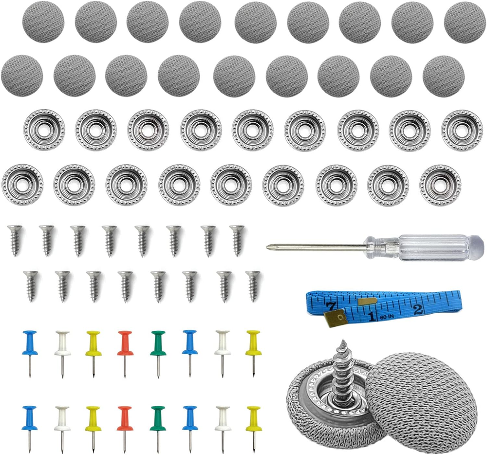 60PCS Car Roof Headliner Repair Kit, Auto Roof Snap Rivets Retainer for Interior