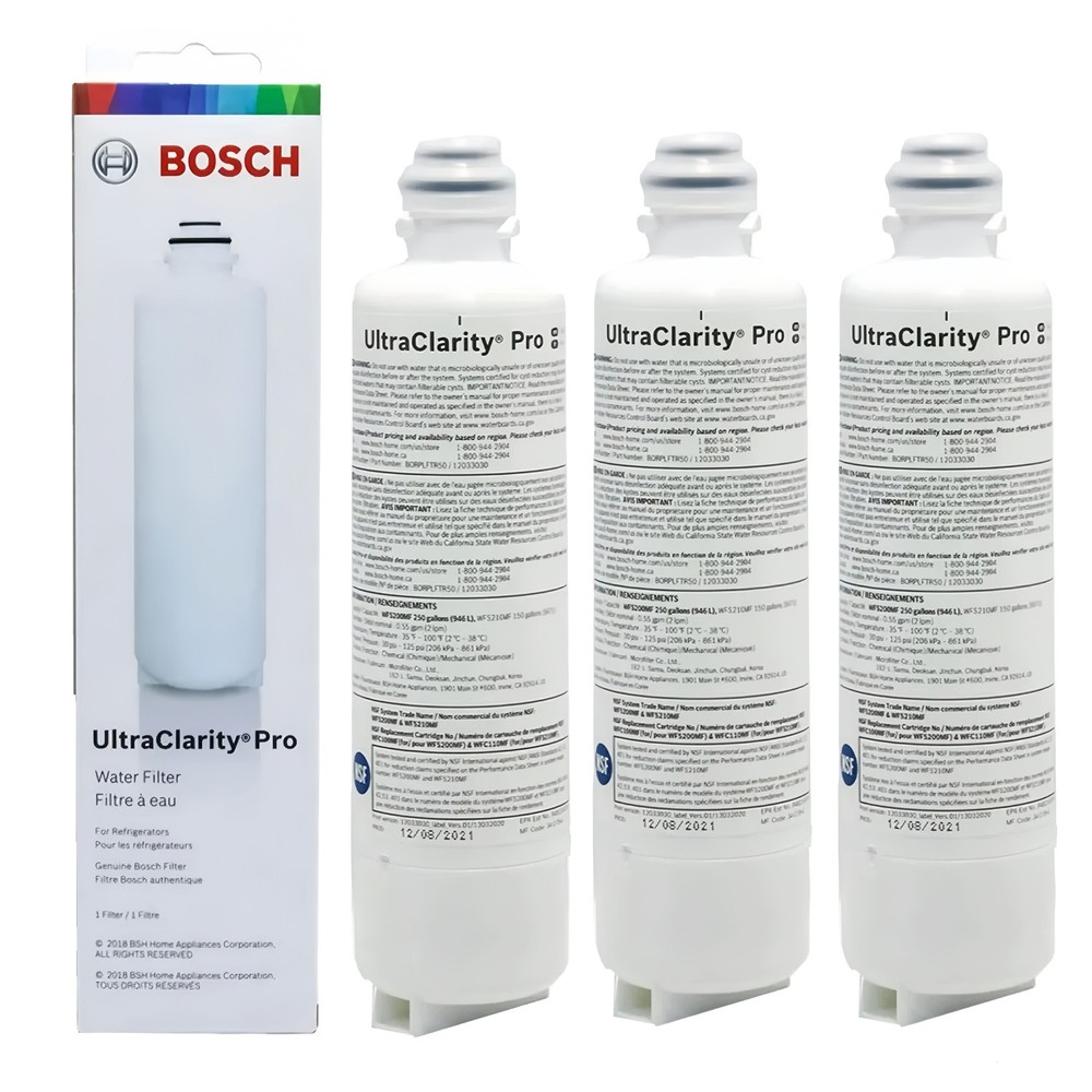 3 Pack Ultra Clarity Pro BORPLFTR50 White Water Filter Compatible with WFS200MF WFS210MF