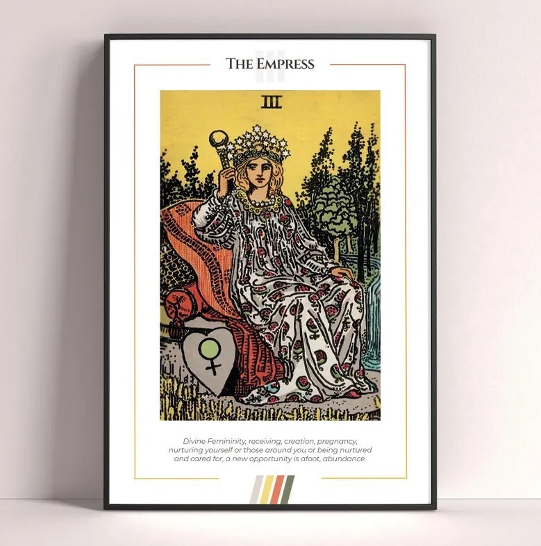 Empress Tarot Card Art Print Digital Poster Download