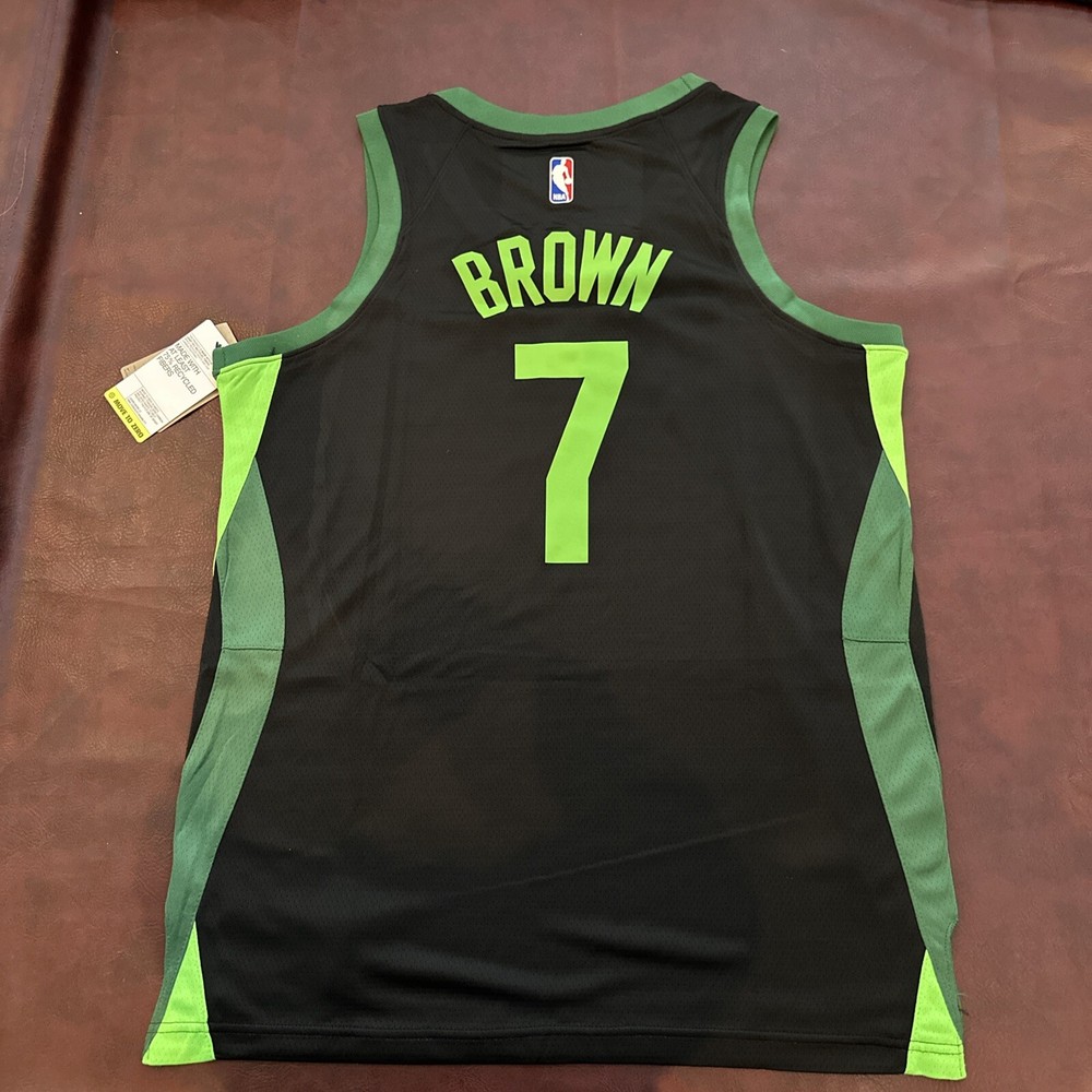 Jaylen Brown Boston Celtics City Black Jersey Mens Large #7