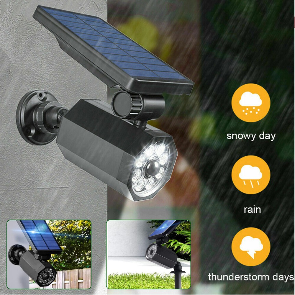 LED Solar Flood Light Motion Sensor Security Spot Wall Street Yard Outdoor Lamp