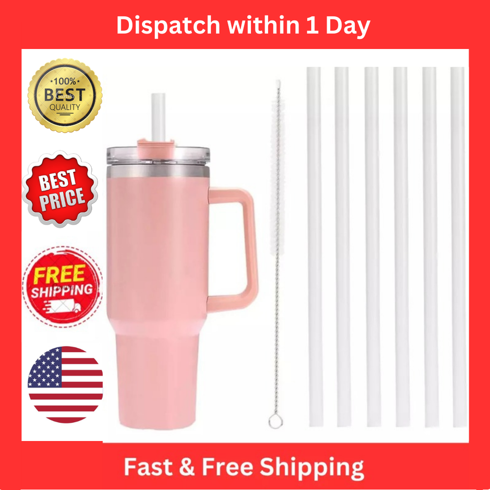 Replacement Straw for Stanley 40 Oz 30 Oz Cup Tumbler 6 Pack Extra Long Reusable
