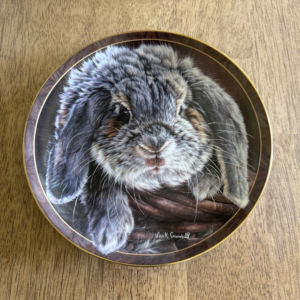 Vivi Crandall Sweet Cheeks Bunny Tales Collector Plate by Bradford Exchange