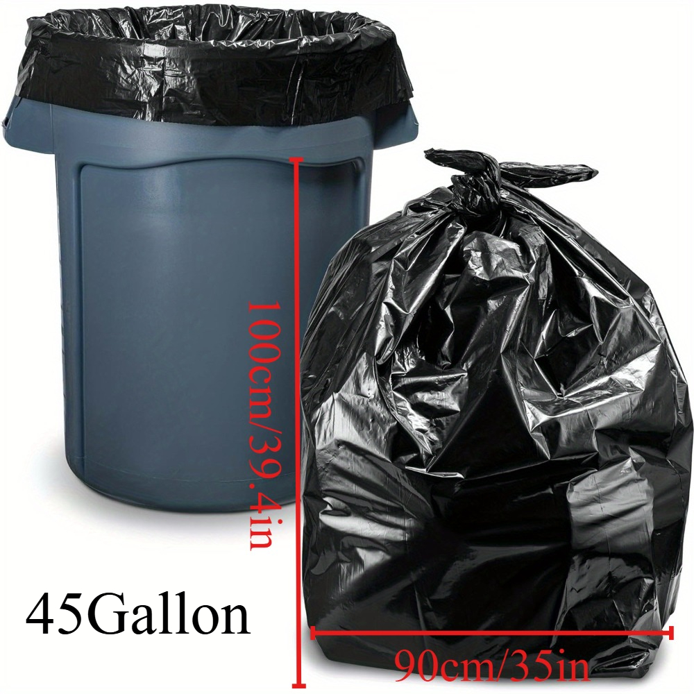 Heavy Duty 1.9 MIL Garbage Bags 45 Gallon Leak Proof Industrial Outdoor Use