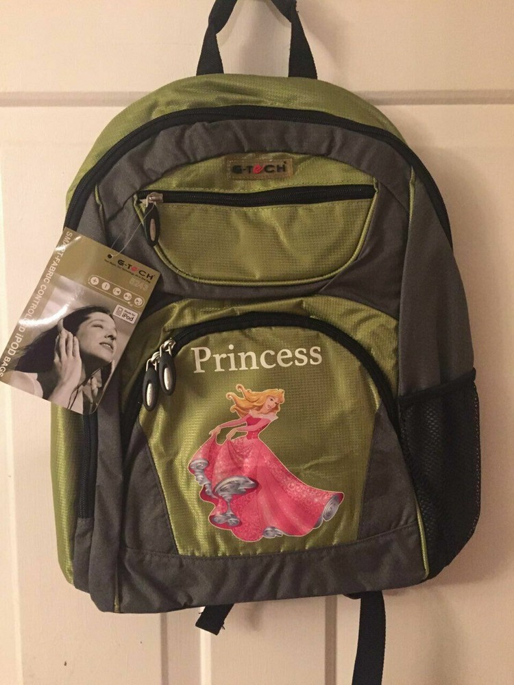 Disney Princess Green Backpack High School Laptop Travel NWT Clearance Sale  -image
