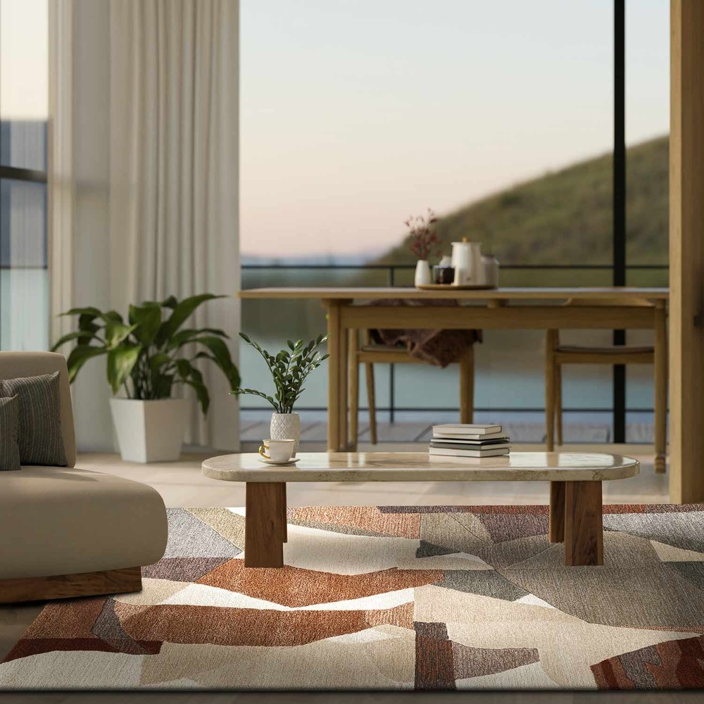 Hand Tufted Wool And Viscose Rug Color Multicolor Design Handmade Carpet Rug