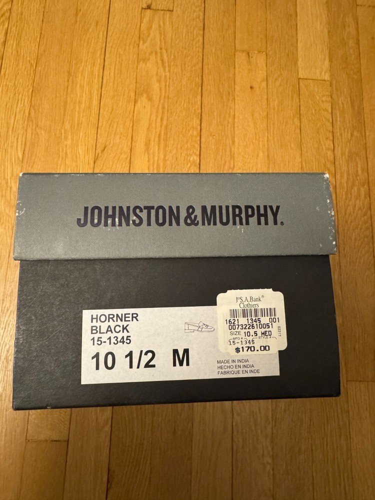 Johnston & Murphy Men's Dress Shoes 10.5 M Horner Black Great for a Tux