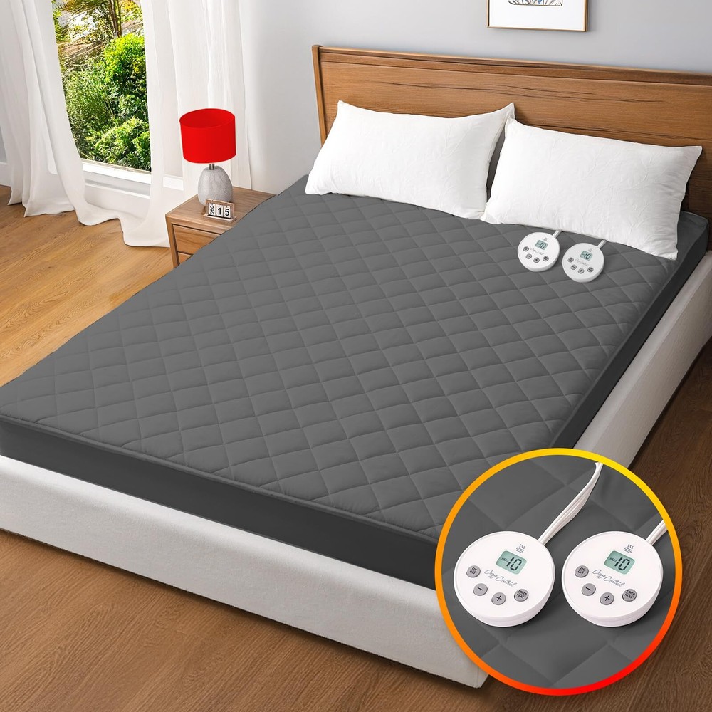 Heated Mattress Pad Queen Size,Dual Control Electric Mattress Pad,Bed Warmer ...