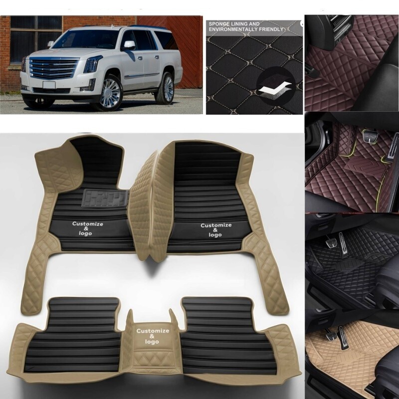 For Cadillac Escalade Car Floor Mats All Weather Luxury Custom Carpets Handmade