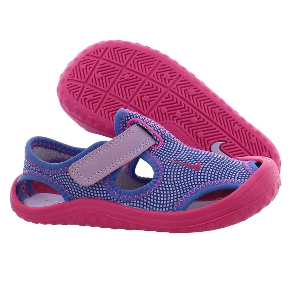 Nike Pink and Blue Girls Sandals Size 2Y