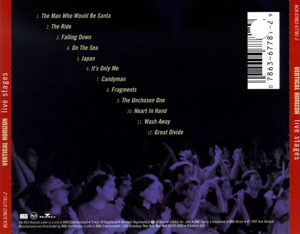 VERTICAL HORIZON LIVE STAGES NEW CD