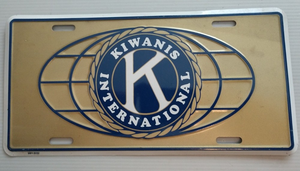Vintage Vanity License Plate Kiwanis International 99H-3032