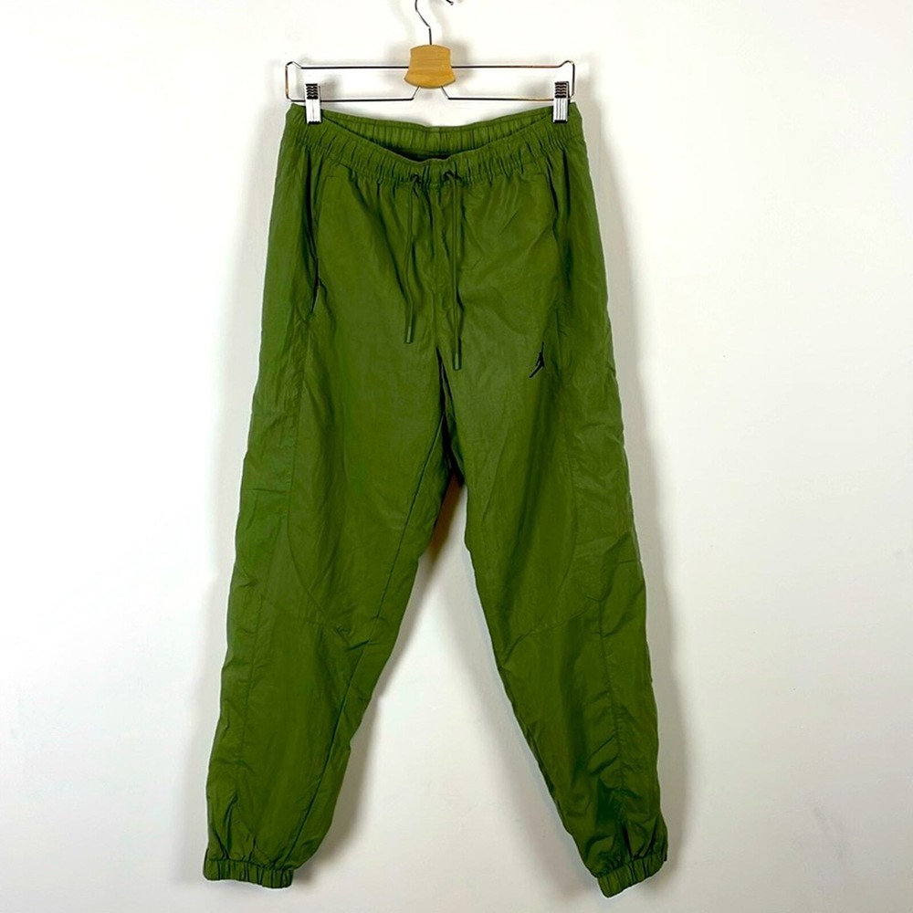 Jordan Windbreaker Mens M Jumpman Activewear Zip Jogger Green Pant